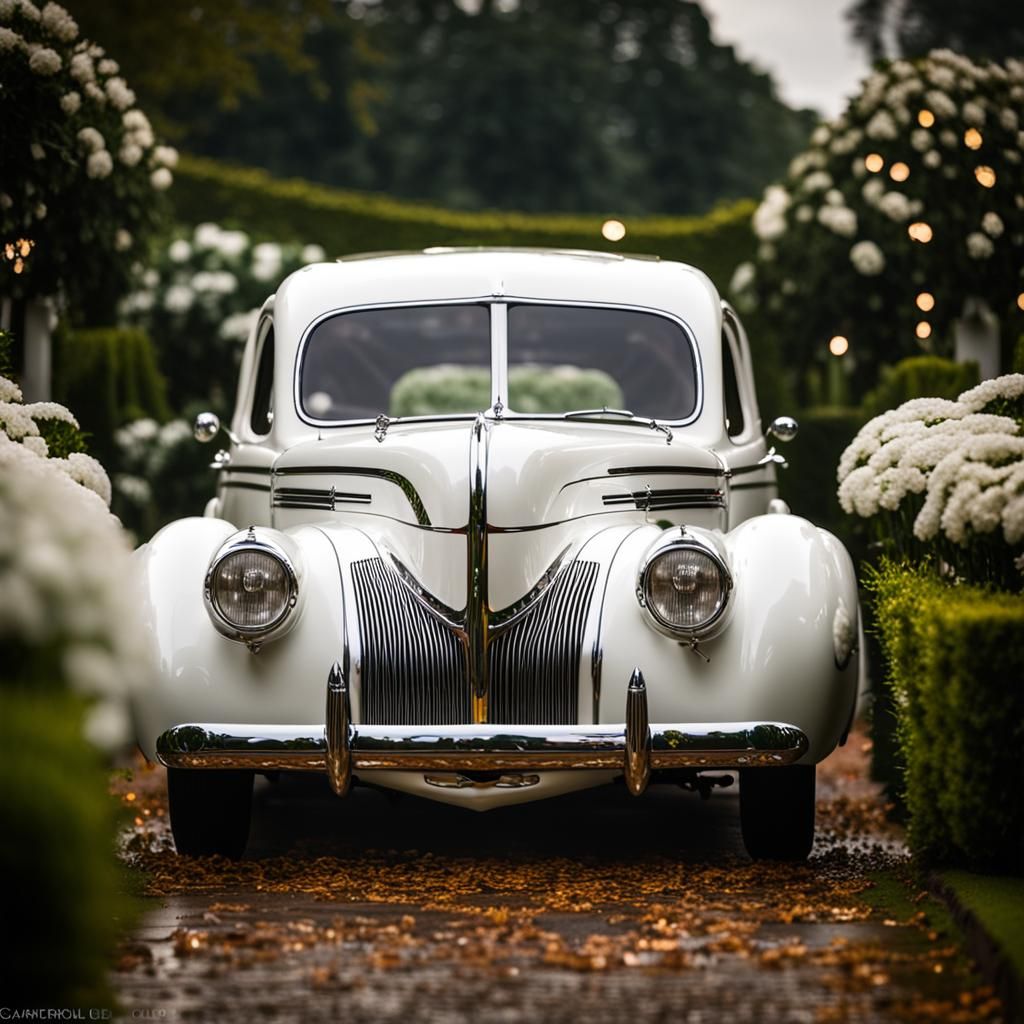 Custom 1939 Fastback Car with Art Deco Motifs