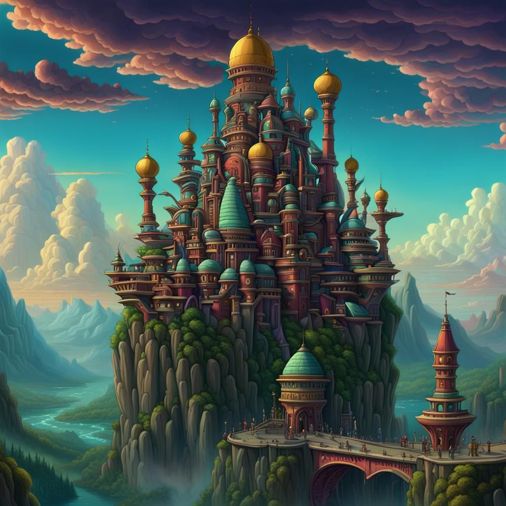 Futurama's Leela Turanga in a Digital Matte Painting