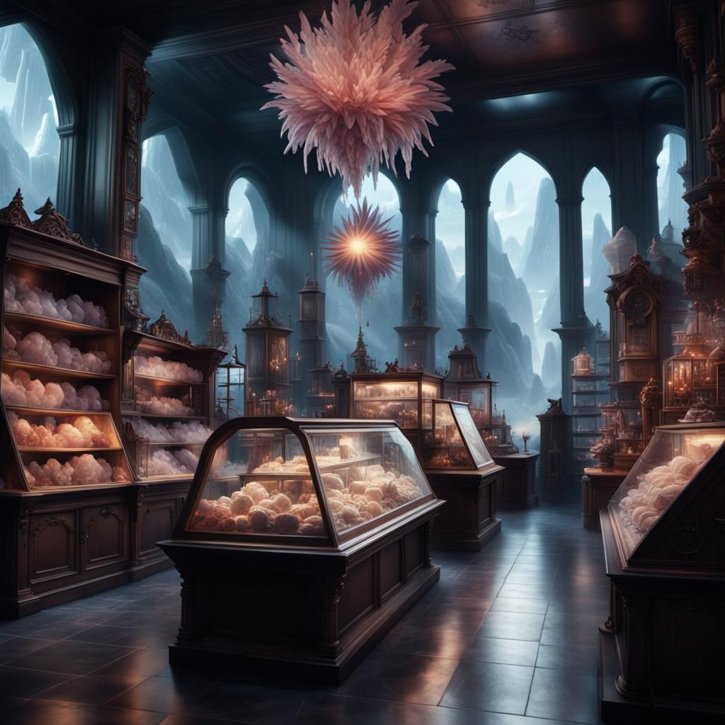 Cinematic Crystal Store: A Digital Matte Painting