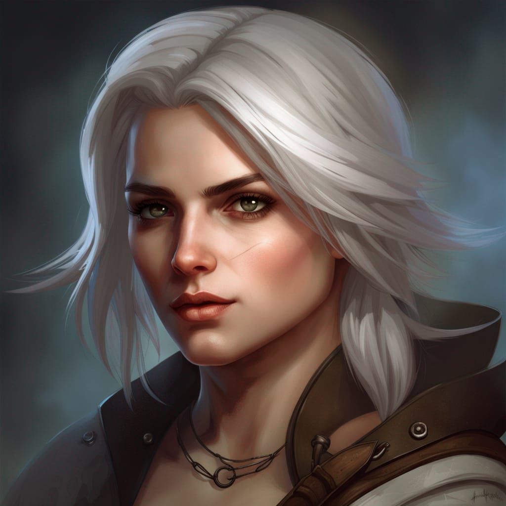 Hyperrealistic Ciri Portrait in Artstation Style