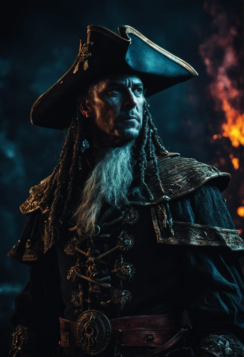 Fantasy Pirate Warlock in Epic Cinematography