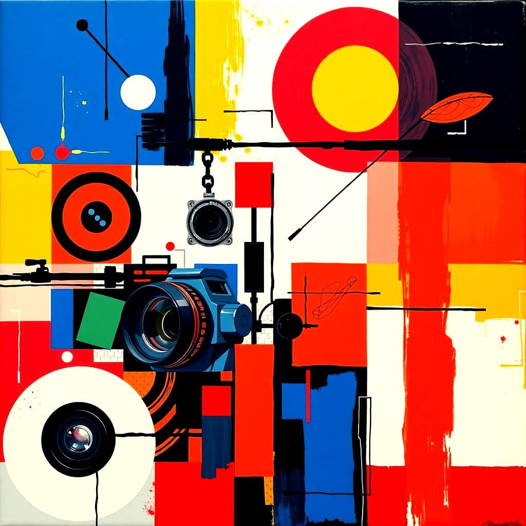 Dynamic Geometric Abstraction in Cinematographic Style