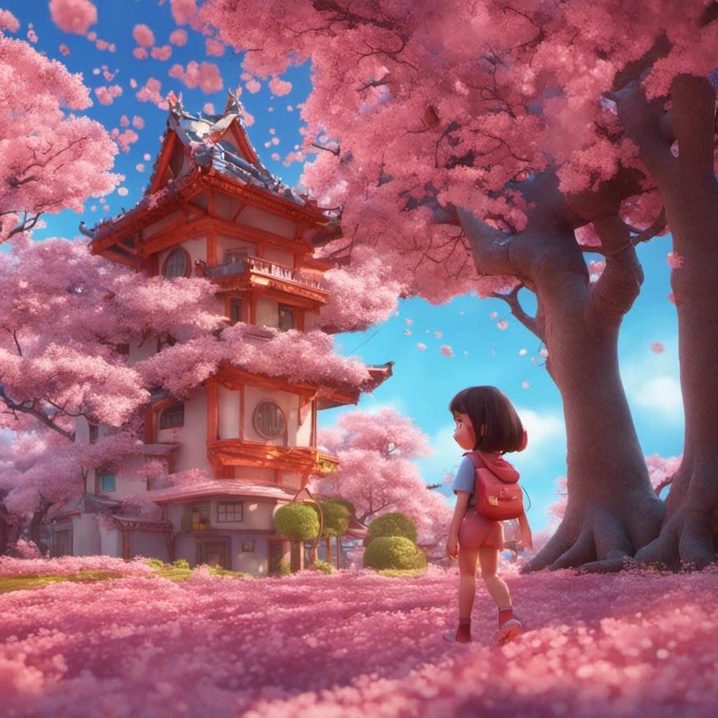 Sakura in a Bikini, Pixar Style