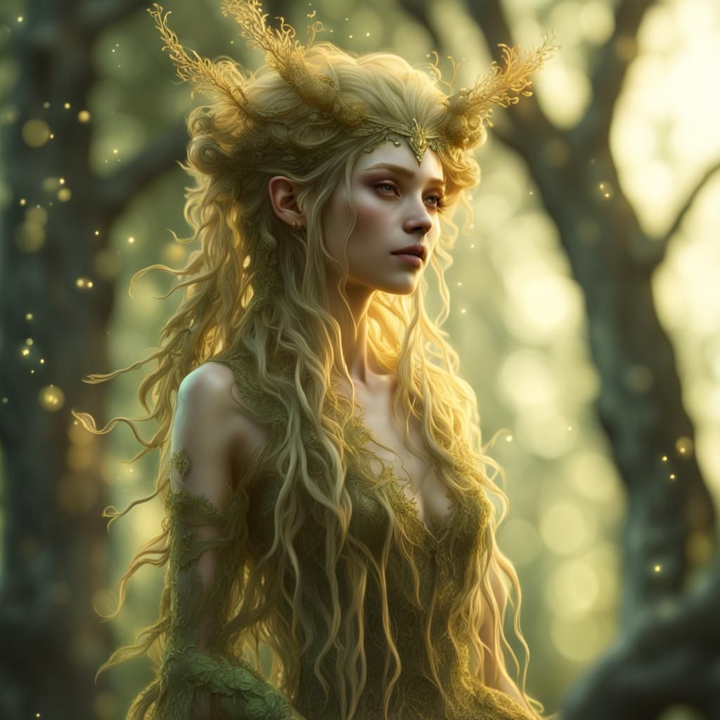 Fantasy Forest creature fairie dryad sprite realistic fantas...
