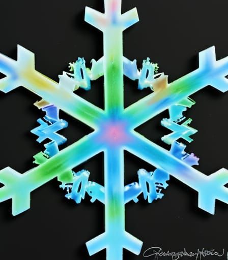 Rainbow Snowflake Graphic Design