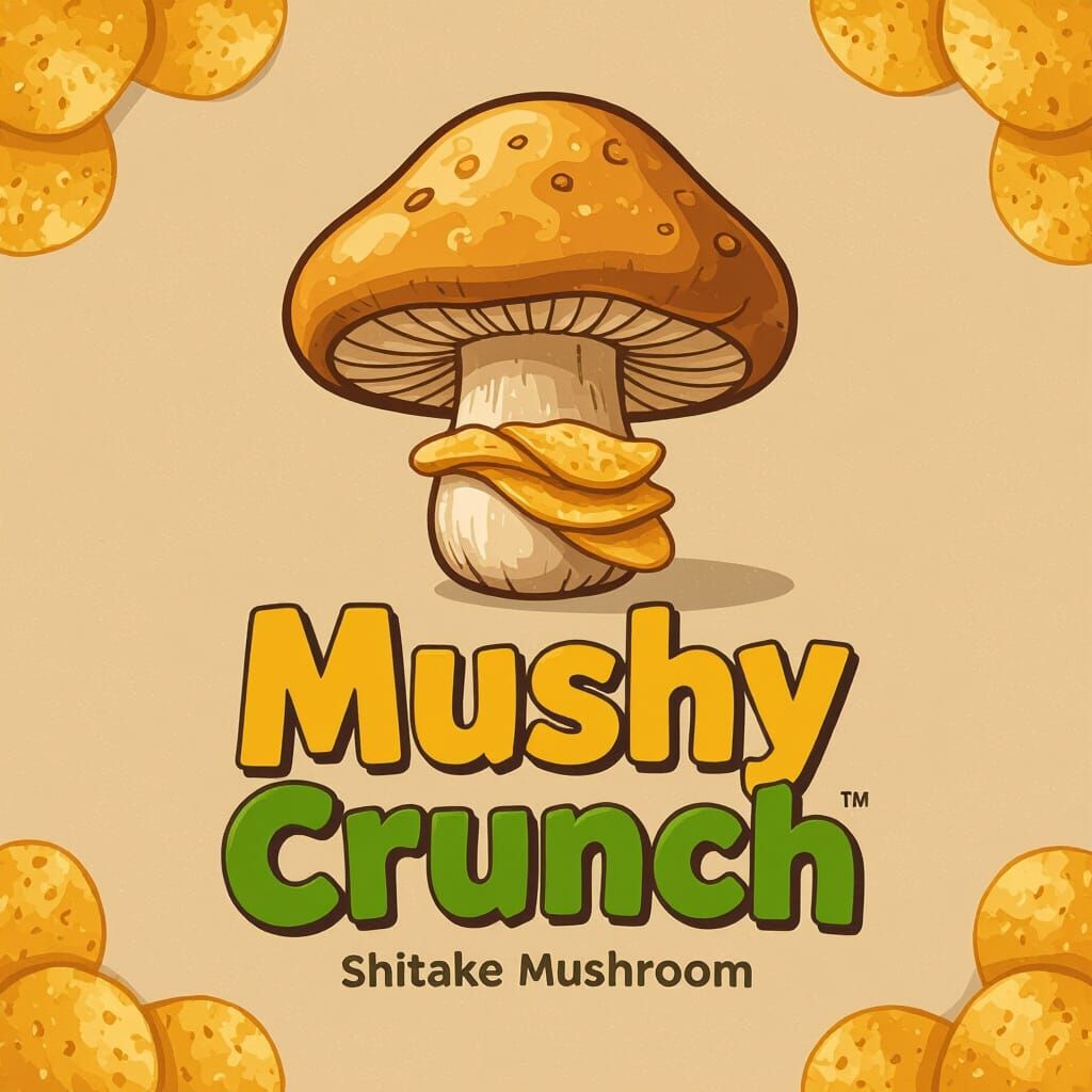 Crispy Chip Mushroom Logo Design