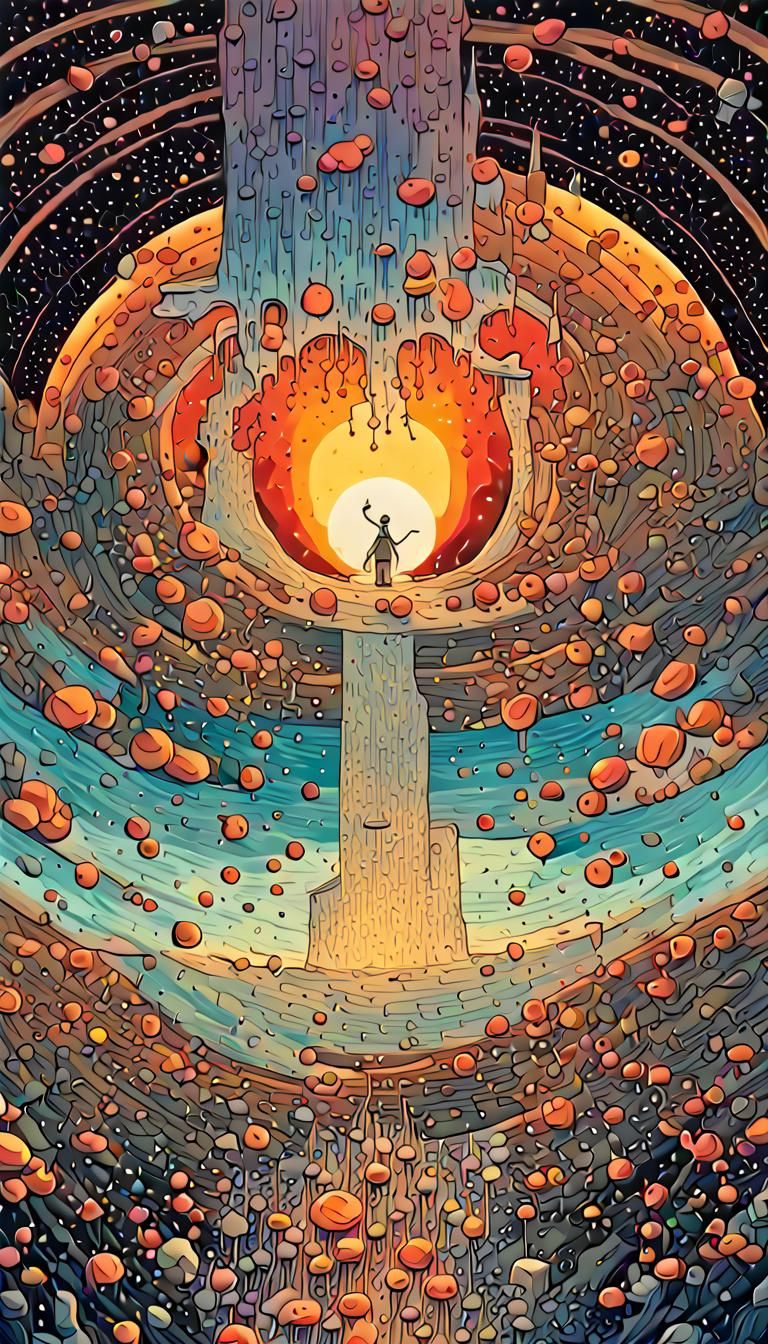 Cosmic Gaze: Universe Returns Your Look, Digital Art