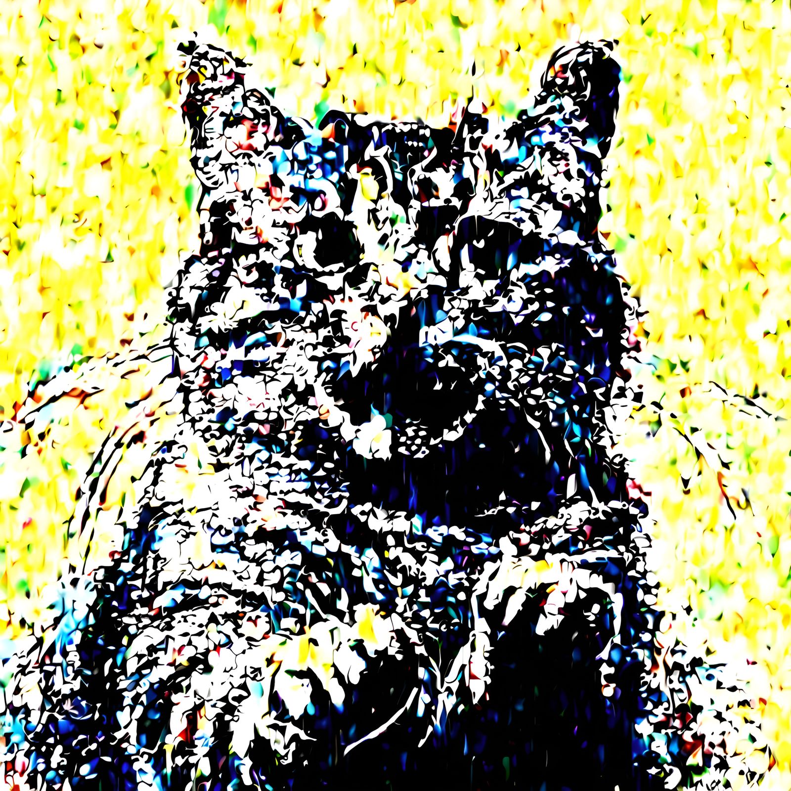 Funny Cat Slapping Mouse Animated GIF