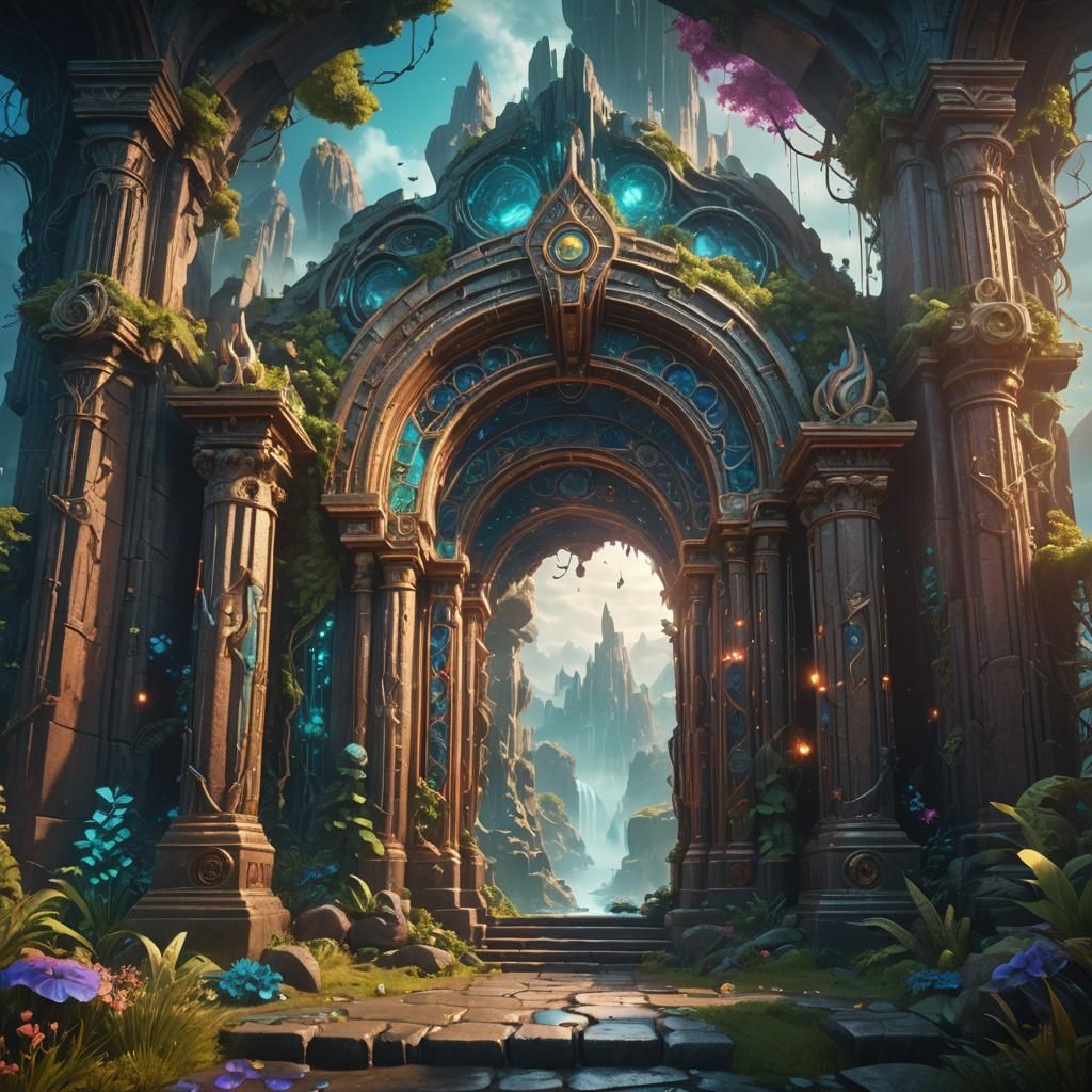 Mystical Portal to Another World: Surreal Dreamscape