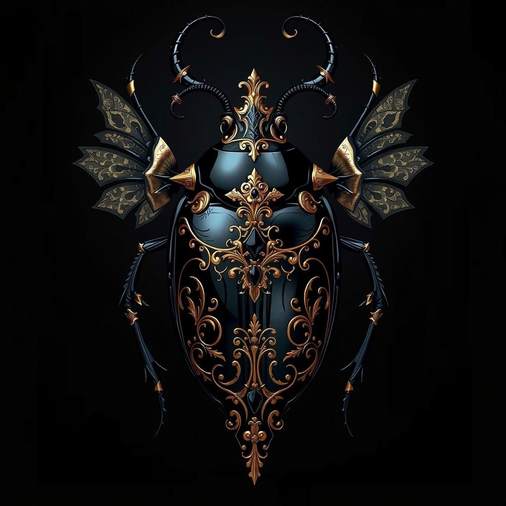 Baroque Beetle in Gothic Masquerade Style