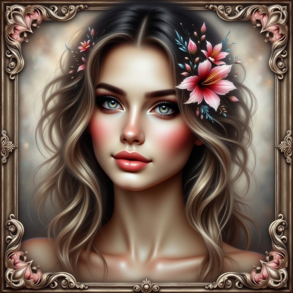 Ethereal Beauty in Oil Painting