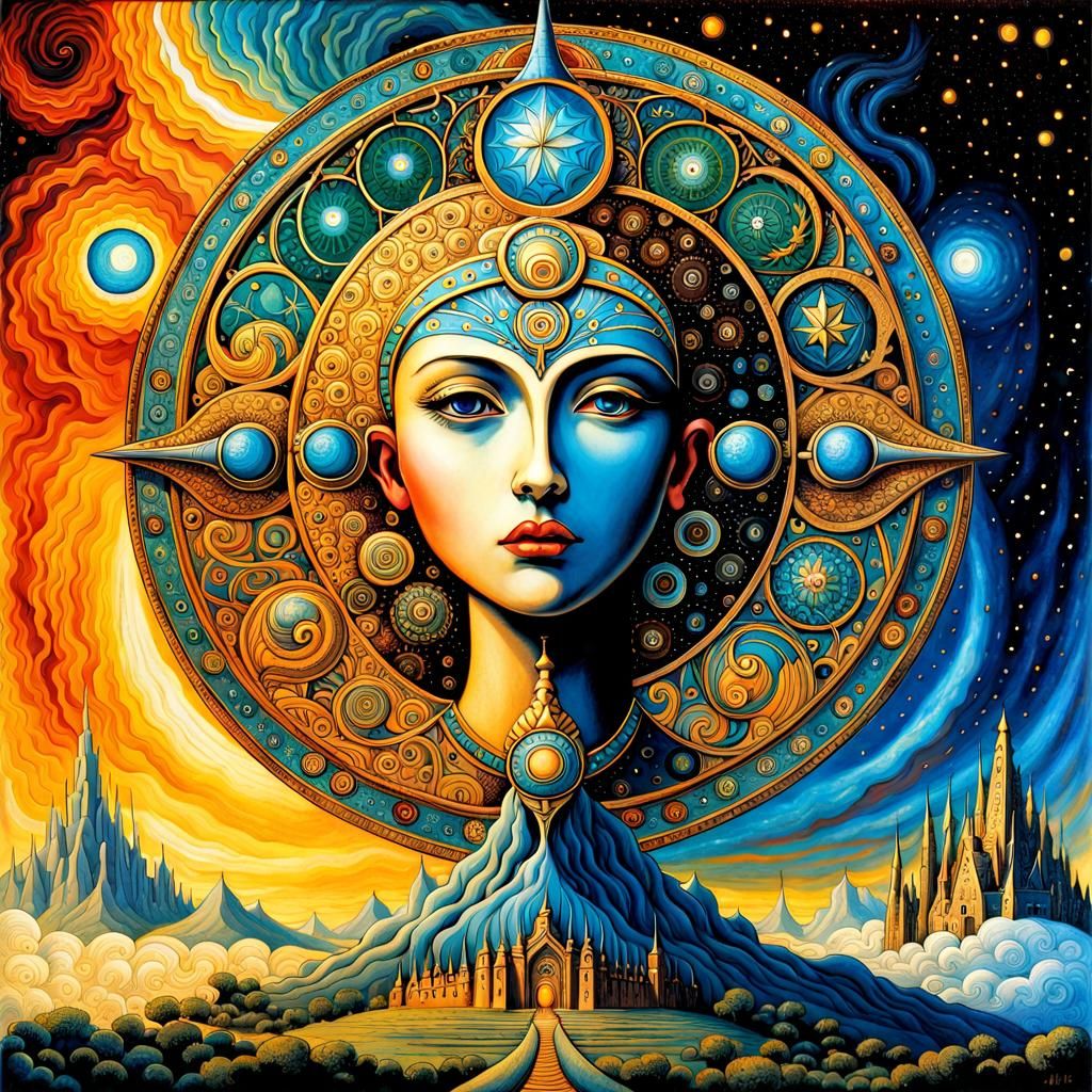 Mystical Soul Experience in Surreal Graphic Art