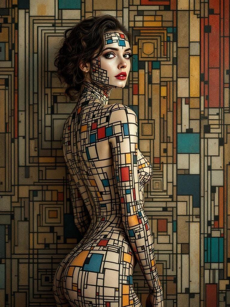 Geometric Woman: A Fusion of Mysticism and Art