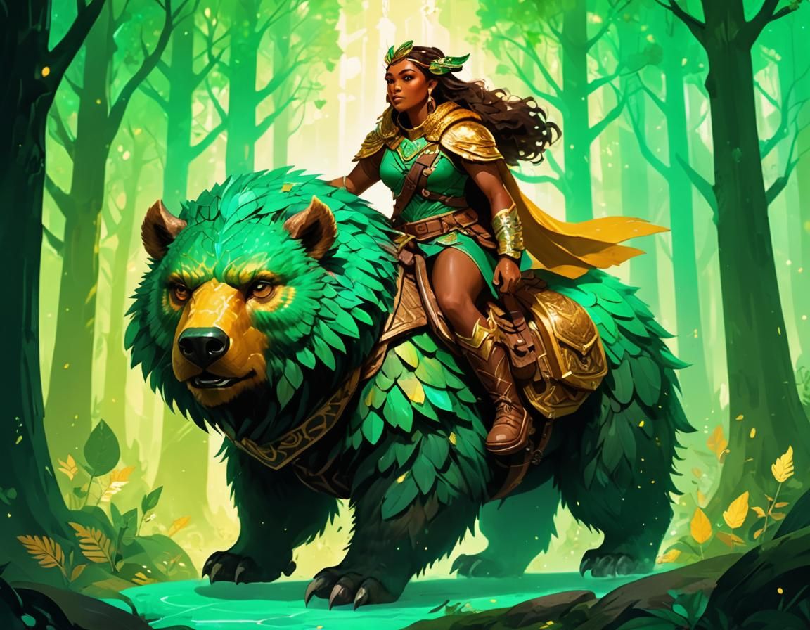 Green Owlbear Rider 4