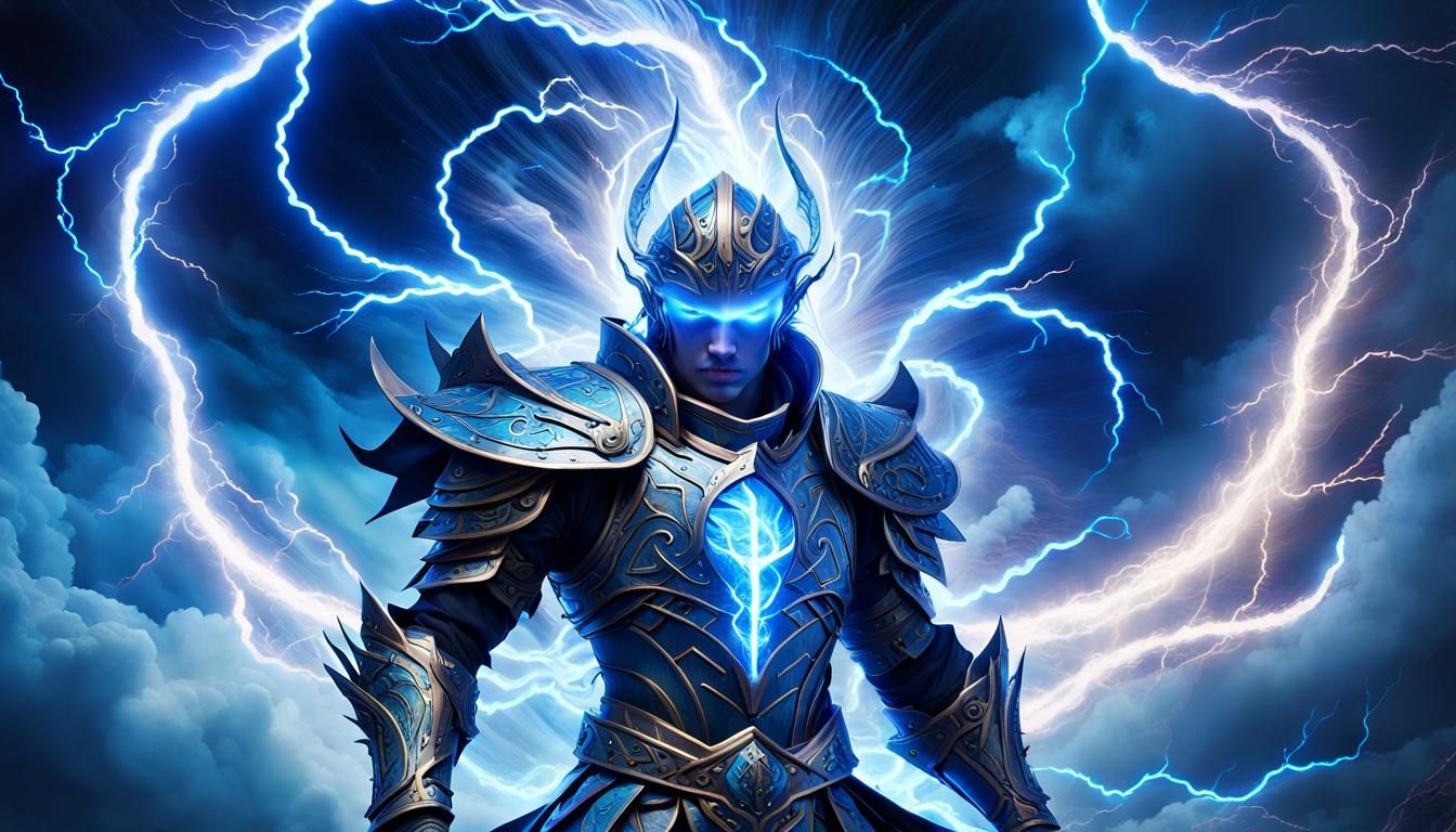 Cyberpunk Warrior Unleashes Magical Fury Through the Shatter...