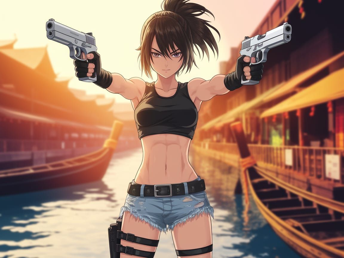 Anime-Inspired Key Visual of Confident Athlete on Southeast ...