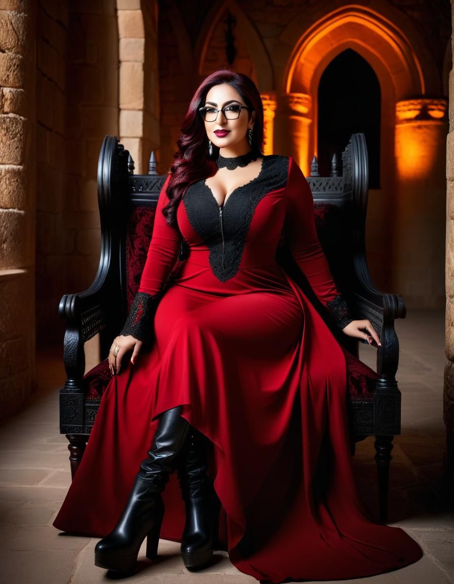 Intricate Portrait of a Gothic Middle Eastern Woman