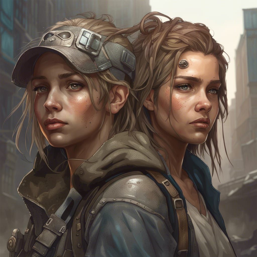 Post-Apocalyptic Teenagers: Detailed 8K Portrait
