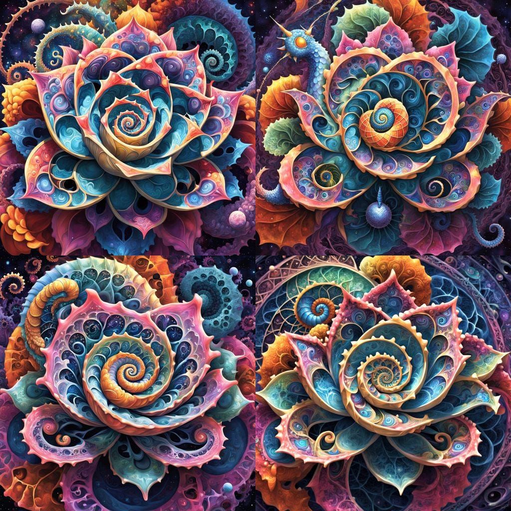 Surreal Vision of Cosmic Harmony in Vibrant Colors