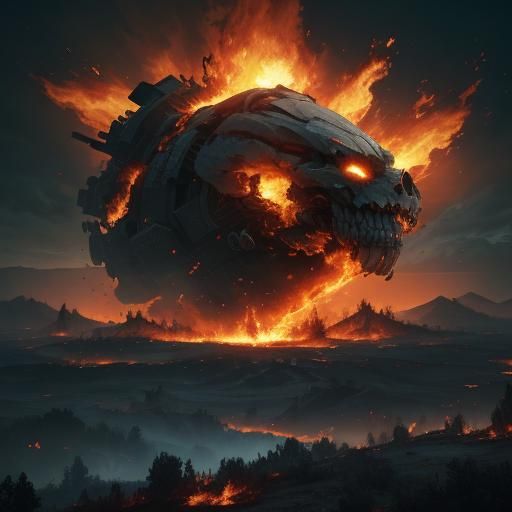 Wildfire Devours Town: Epic 3D Game Graphics