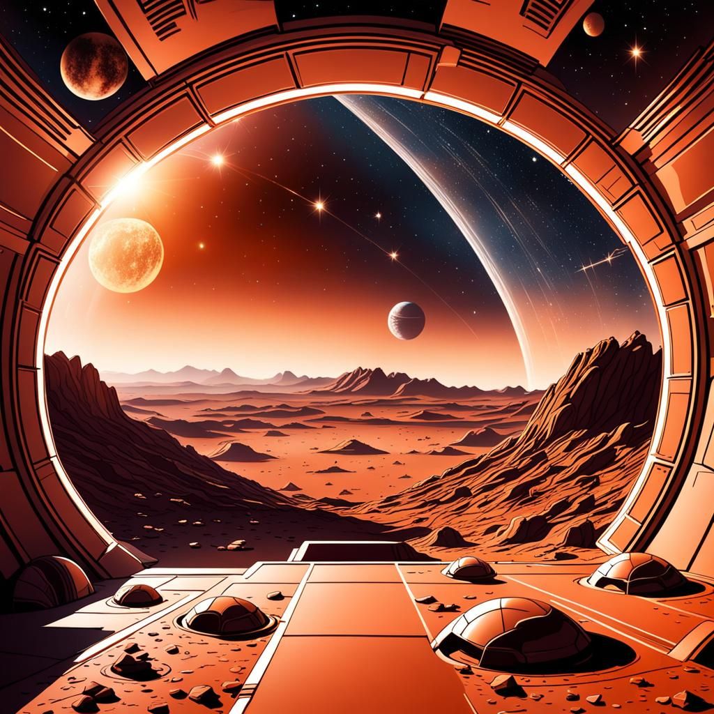 Mars Dome Science Fiction Book Cover