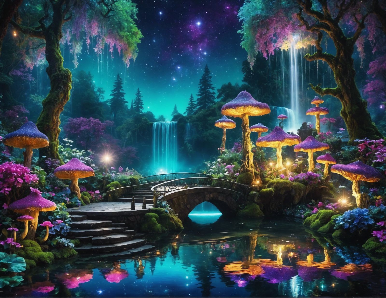 Ethereal Gothic Garden with Lisa Frank Colors