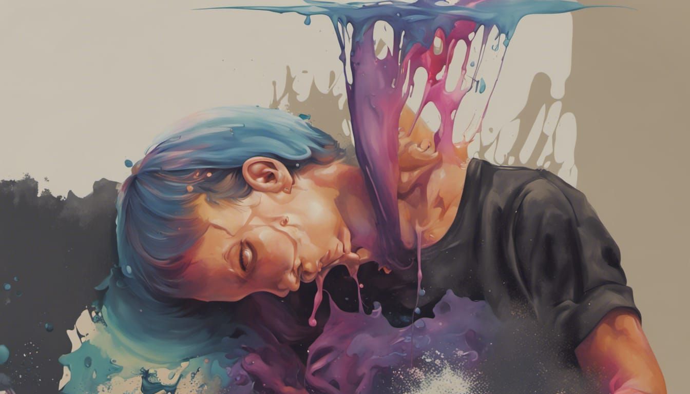 Colorful Polychromatic Graffiti Street Art