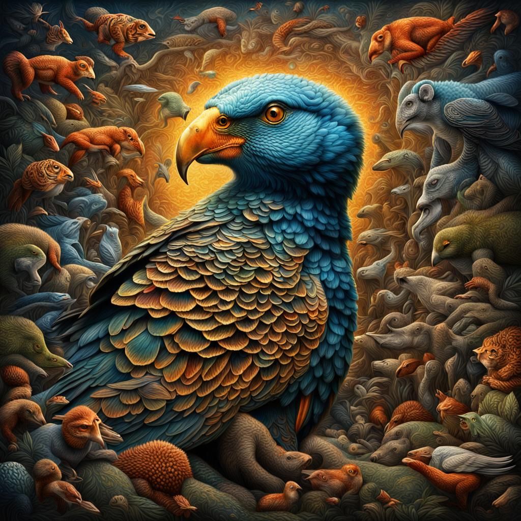 Interconnectedness of Living Beings: Hyperrealistic Intricat...