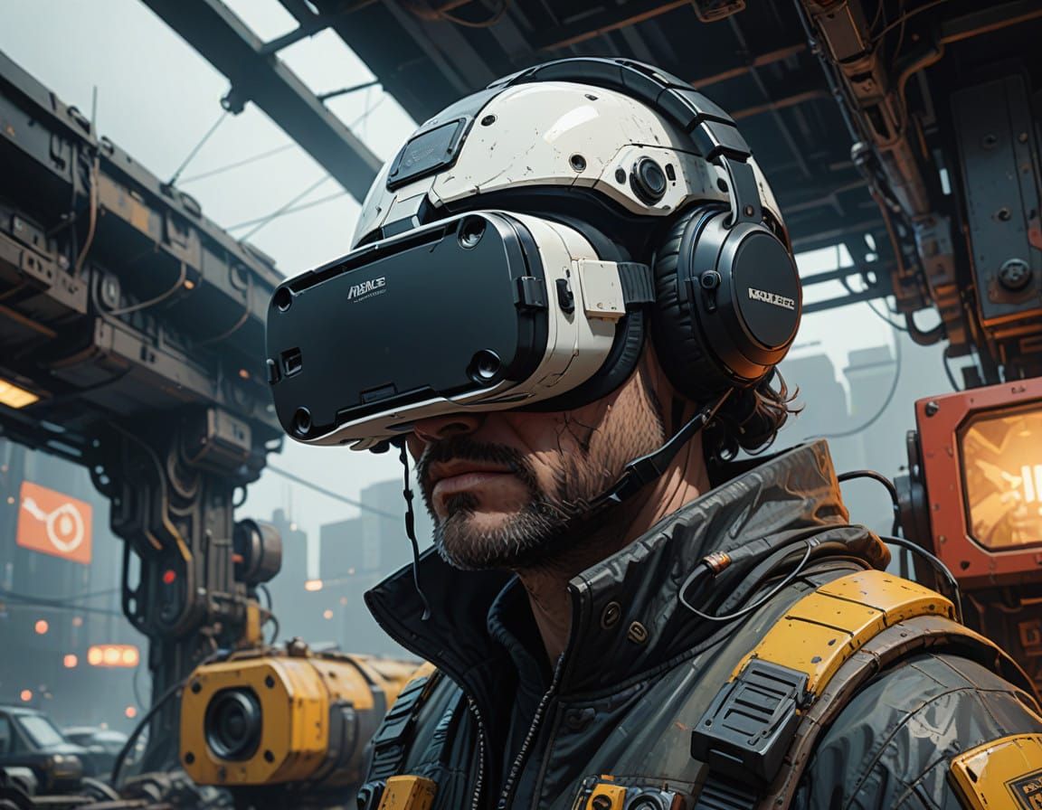 Sleek Virtual Reality Headset in Pristine White