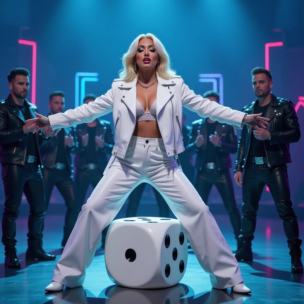 Lady Gaga Performs Futuristic Dance in Neon-lit World