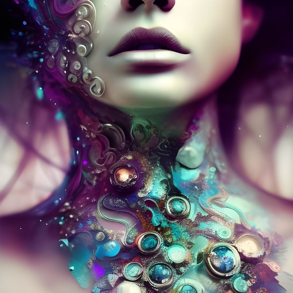 Diamond Beauty: Hyperrealistic Jewelry Portrait