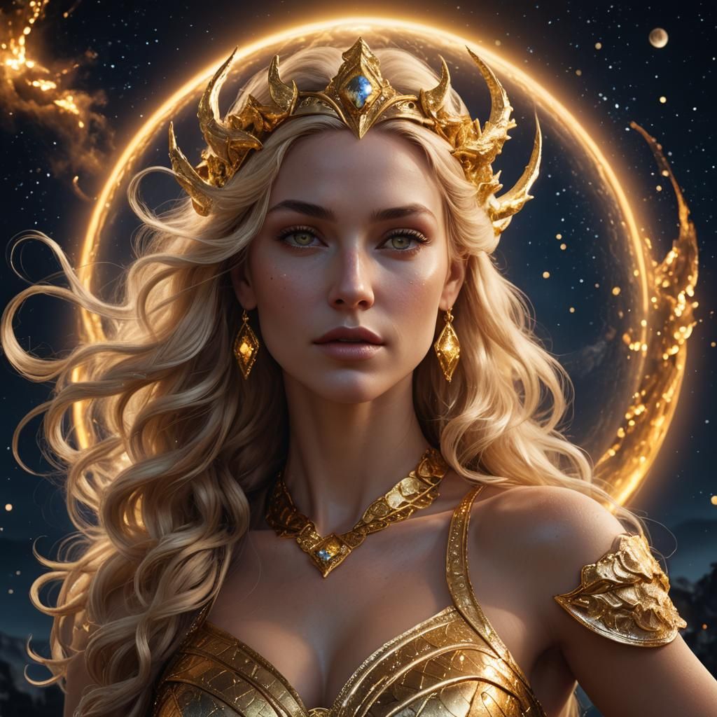 Goddess of Venus Portrait in Fantasy Style