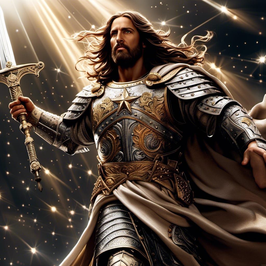 Jesus Christ Ascending, Intensely Detailed Digital Art