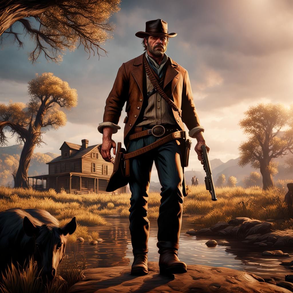 Arthur Morgan: Detailed Matte Painting in 8K