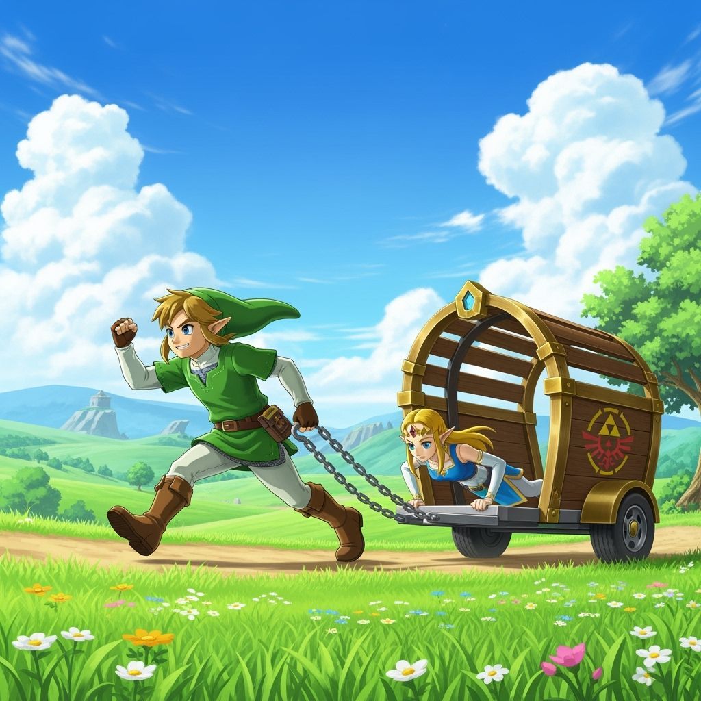 Link and Zelda's Training Day in Hyrule Field