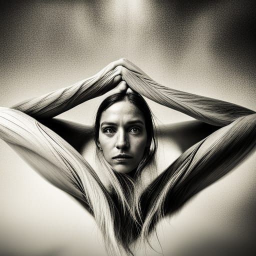 Woman with Broken Glasses Portrait, Ambient Light