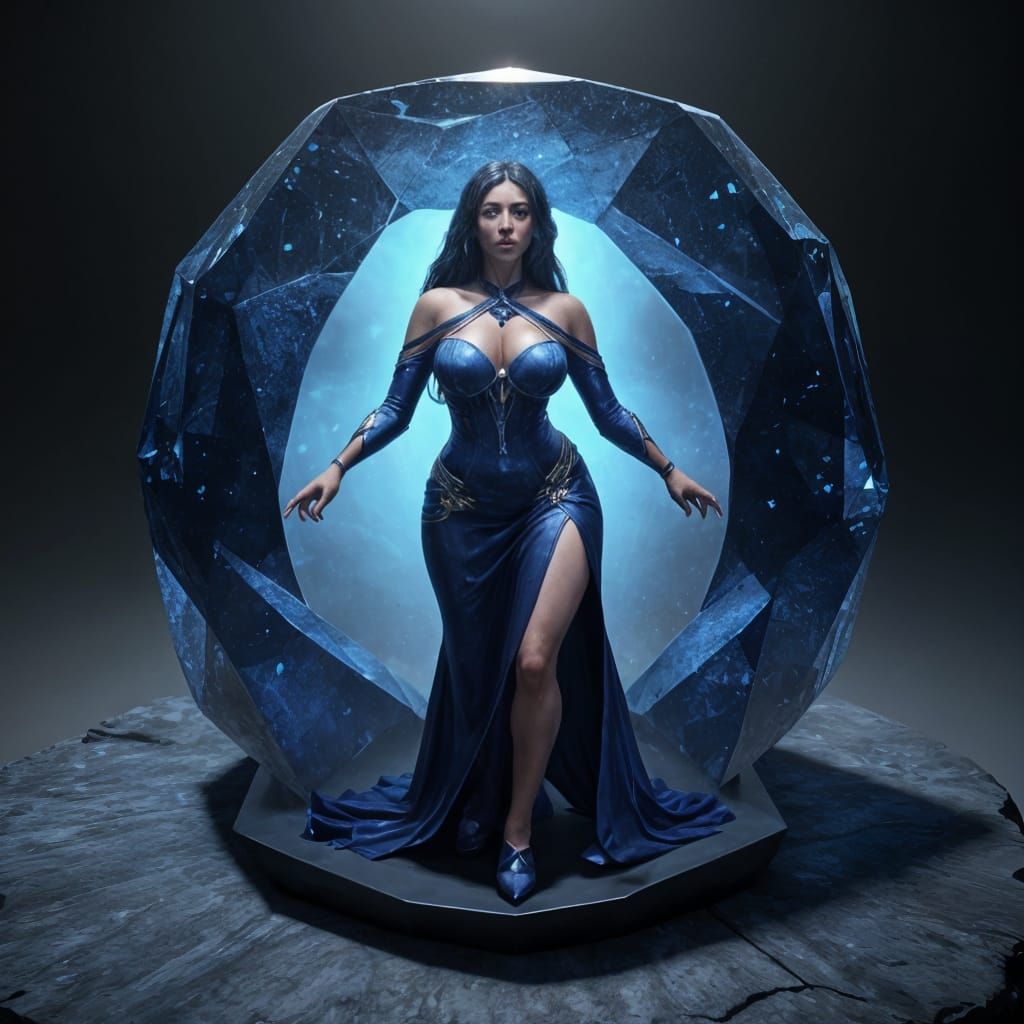 Ethereal Beauty Within Sapphire Crystal