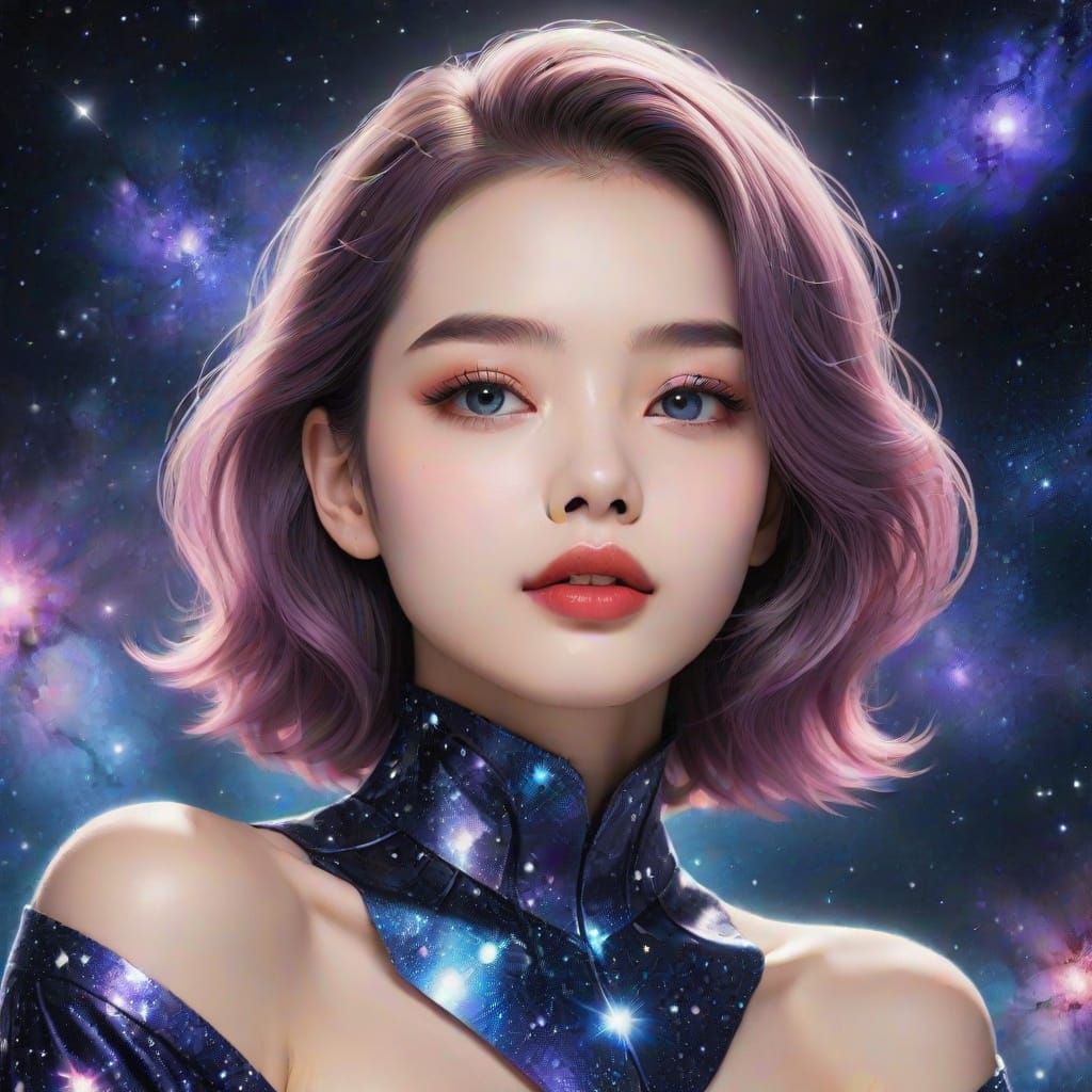 Galactic Songstress in Cosmic Splendor