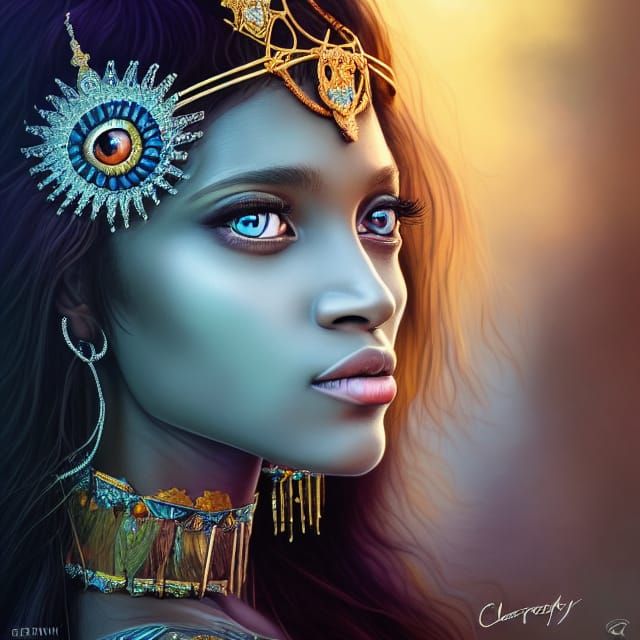 Abyssinians Beauty Queen Hyperrealistic Photograph
