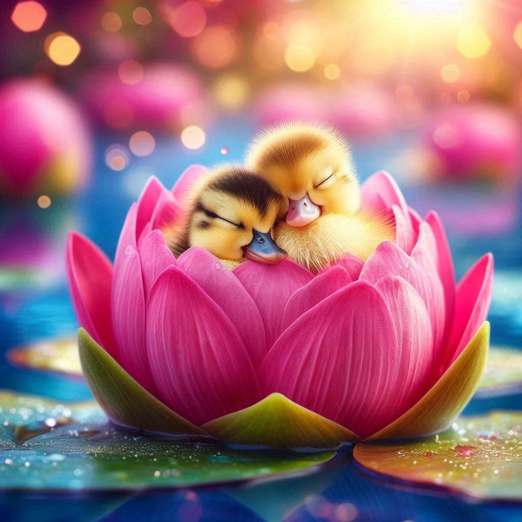 Precious Sleepy Ducklings