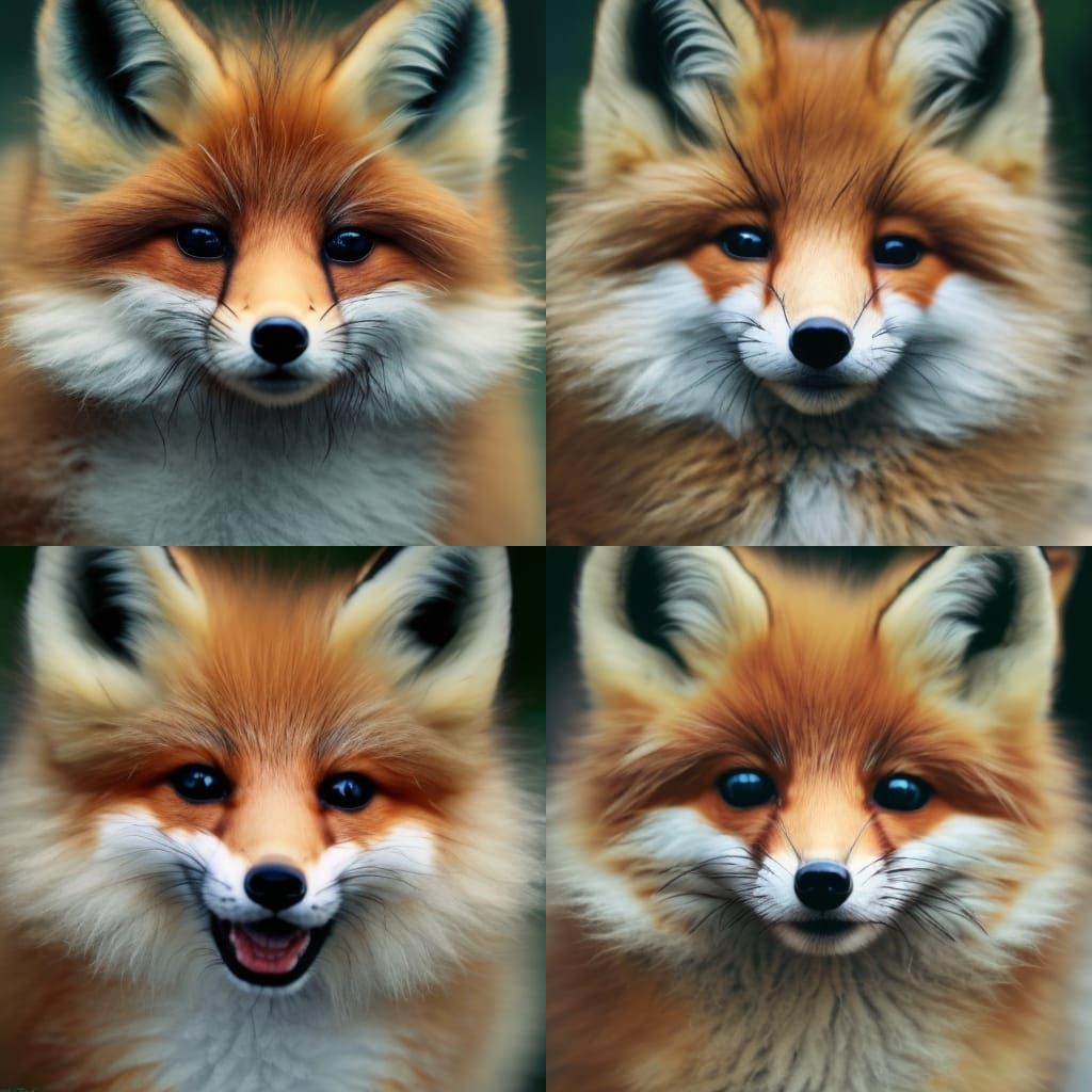 Adorable Fluffy Fox-Cat Portrait with Cinematic Lighting