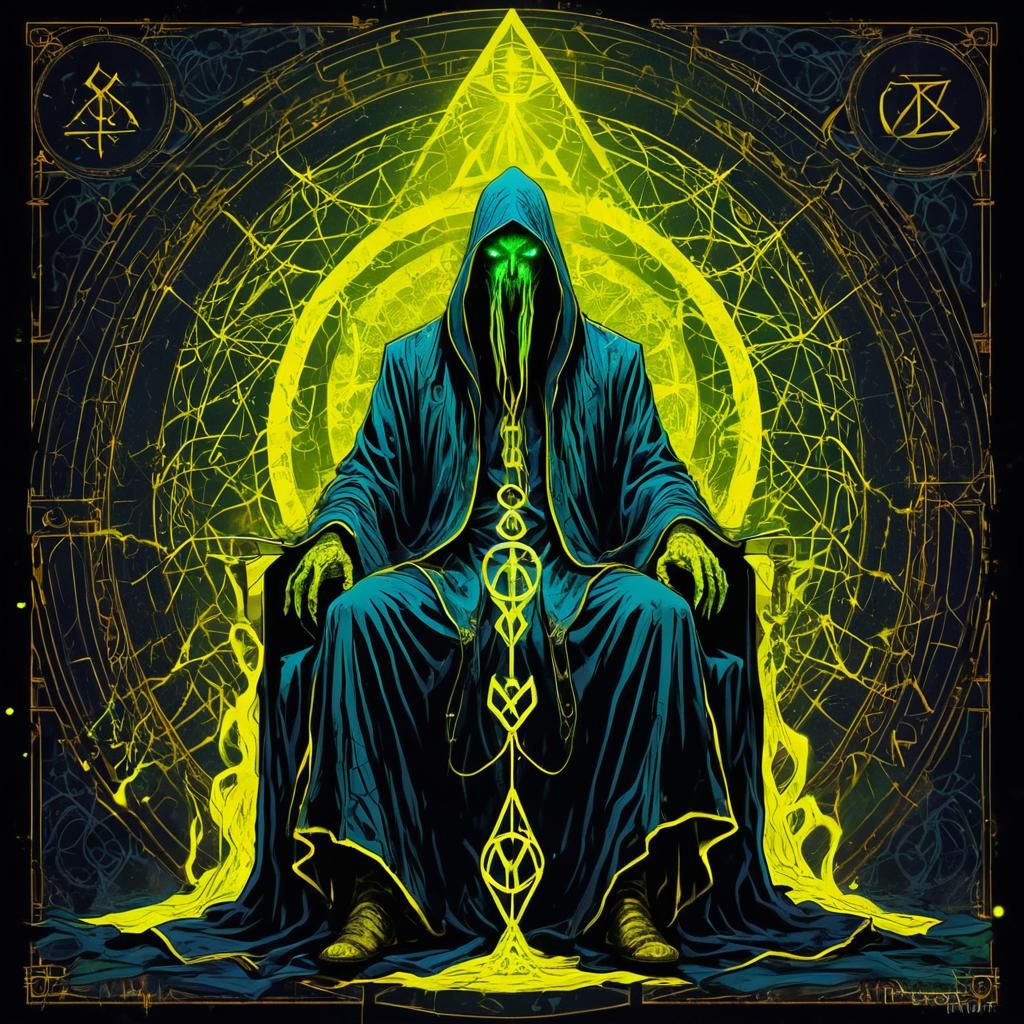Lovecraftian Horror: Hastur on His Throne