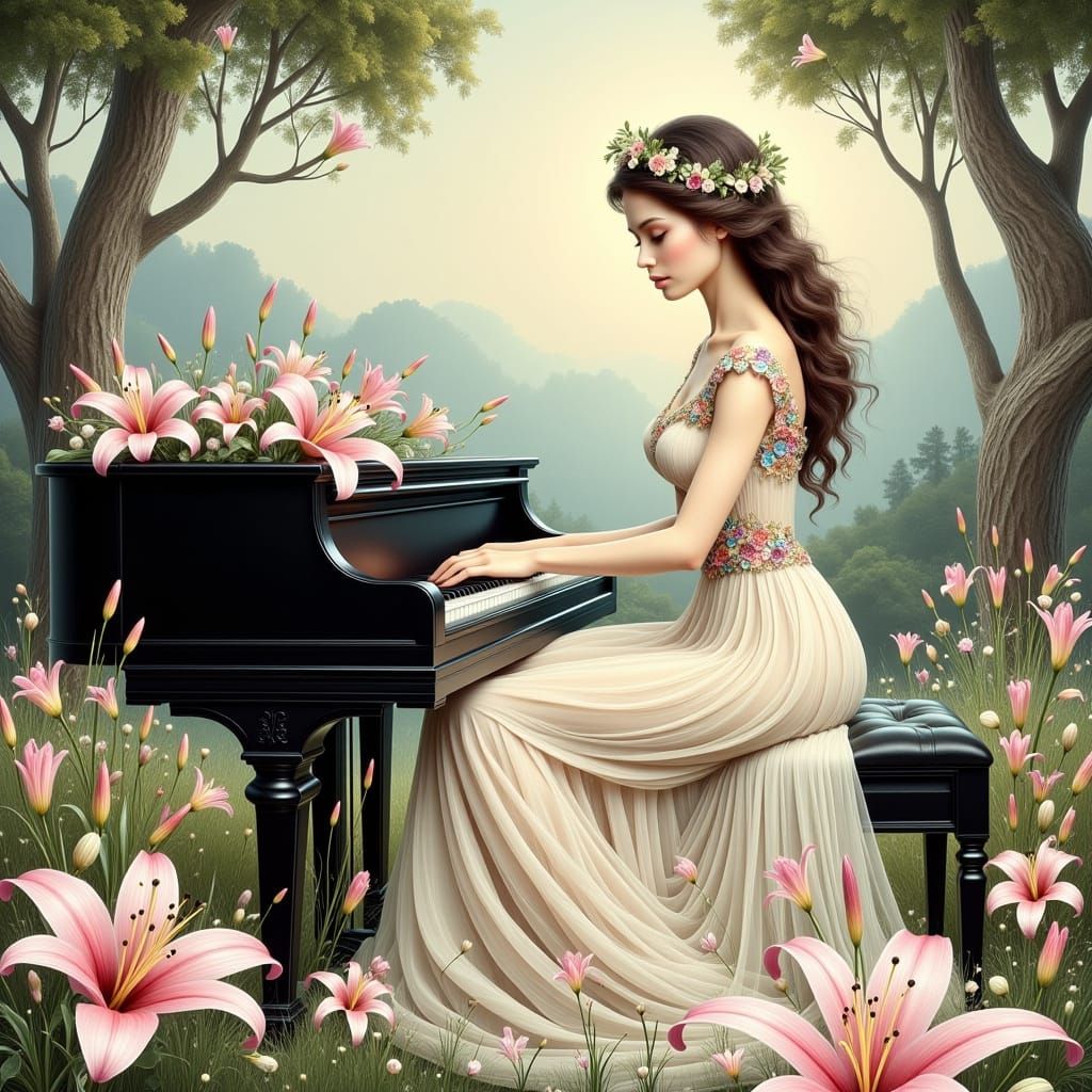 Mother Nature Plays Piano in Fairy-Tale Landscape