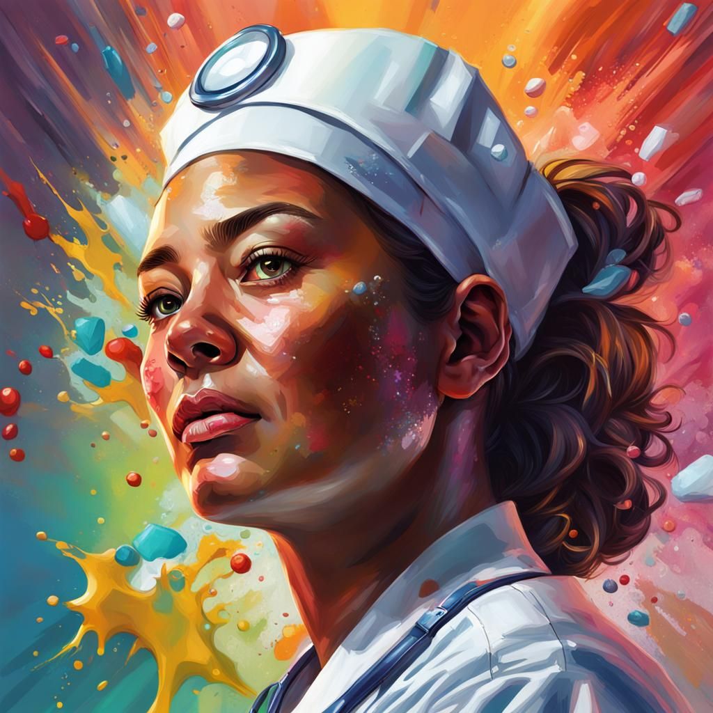 Intricately Detailed Hyperrealistic Nurse Portrait