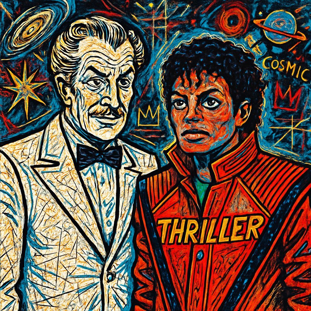 Vincent Price and Michael Jackson in Cosmic Art