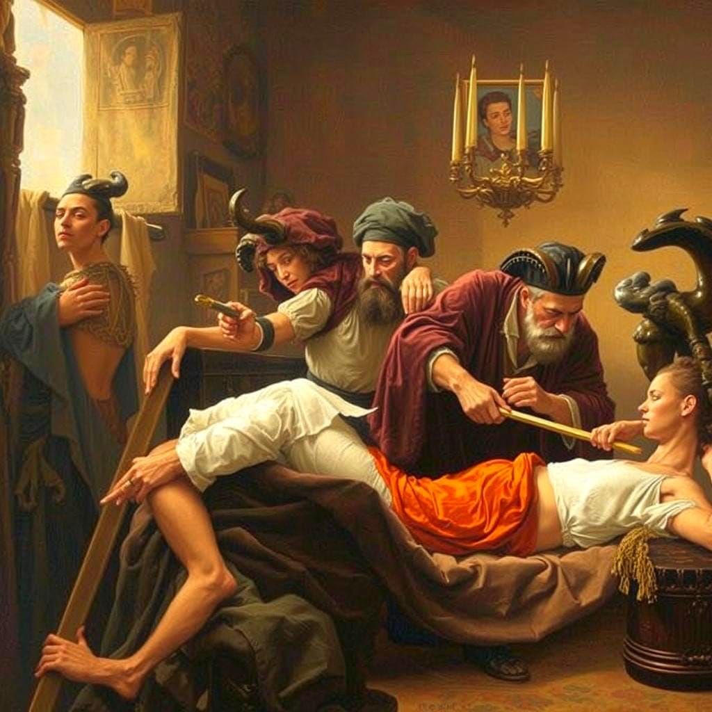 Psychedelic Rembrandt Portrait in Dutch Master Style