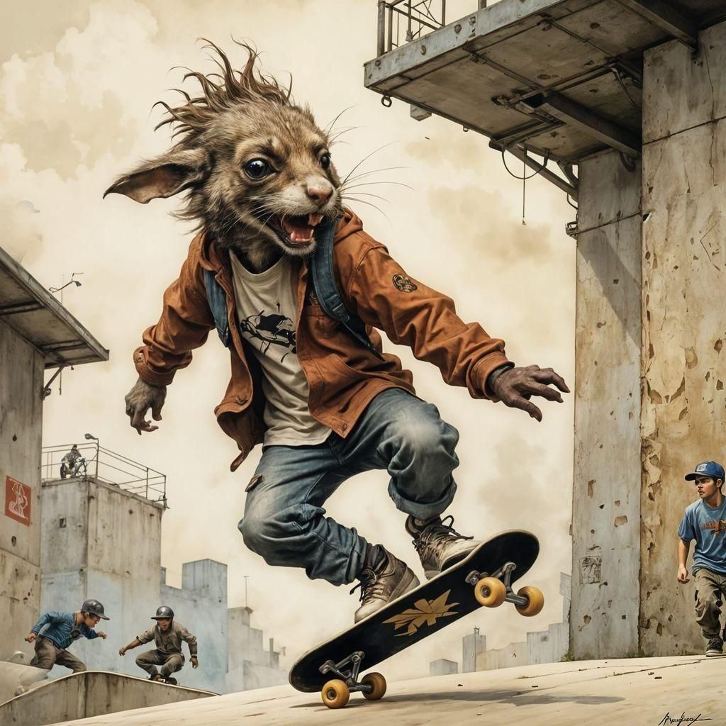 Skate Rat (n.) (US teen) a fanatical skateboarder