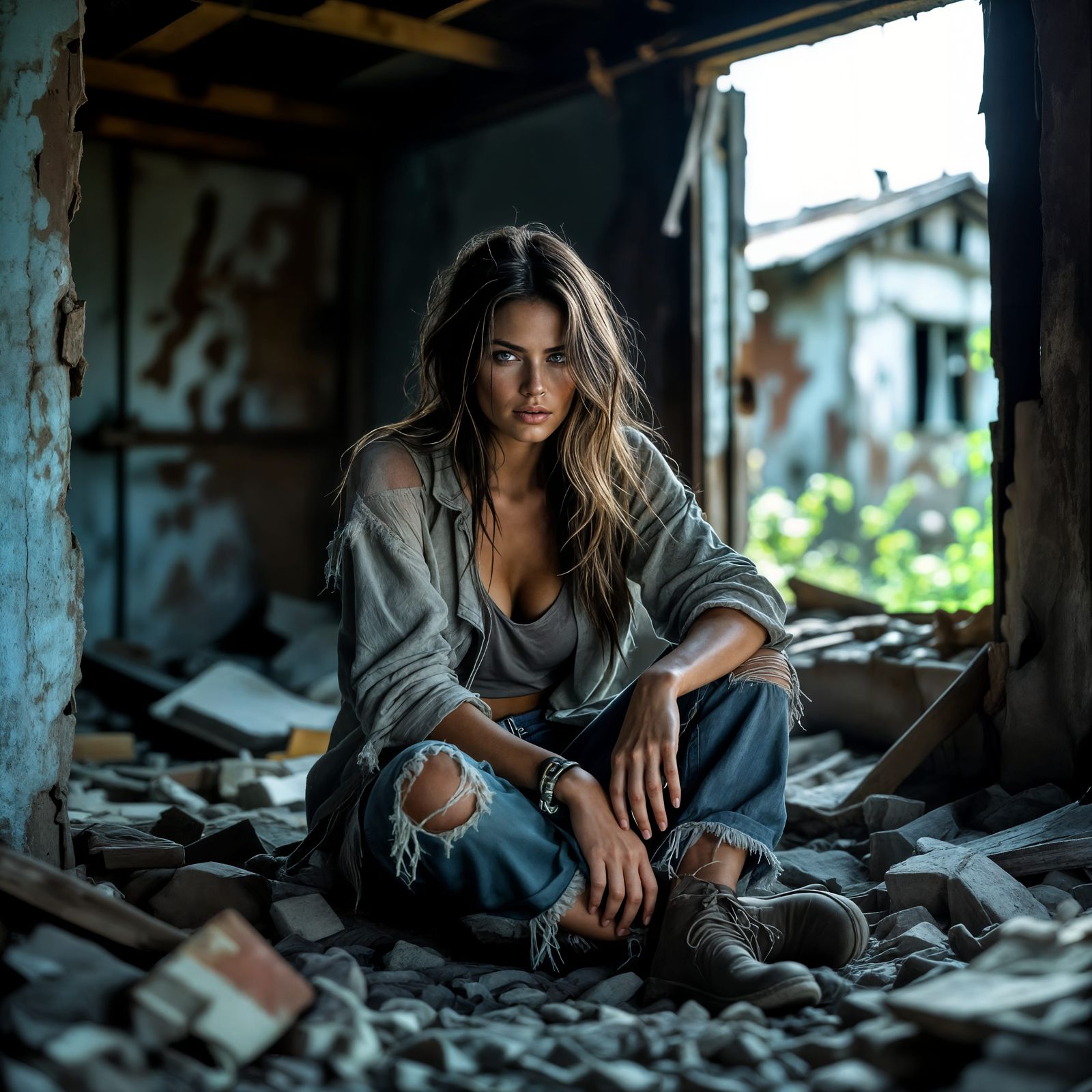 War-Torn Supermodel Surviving in Abandoned Shack