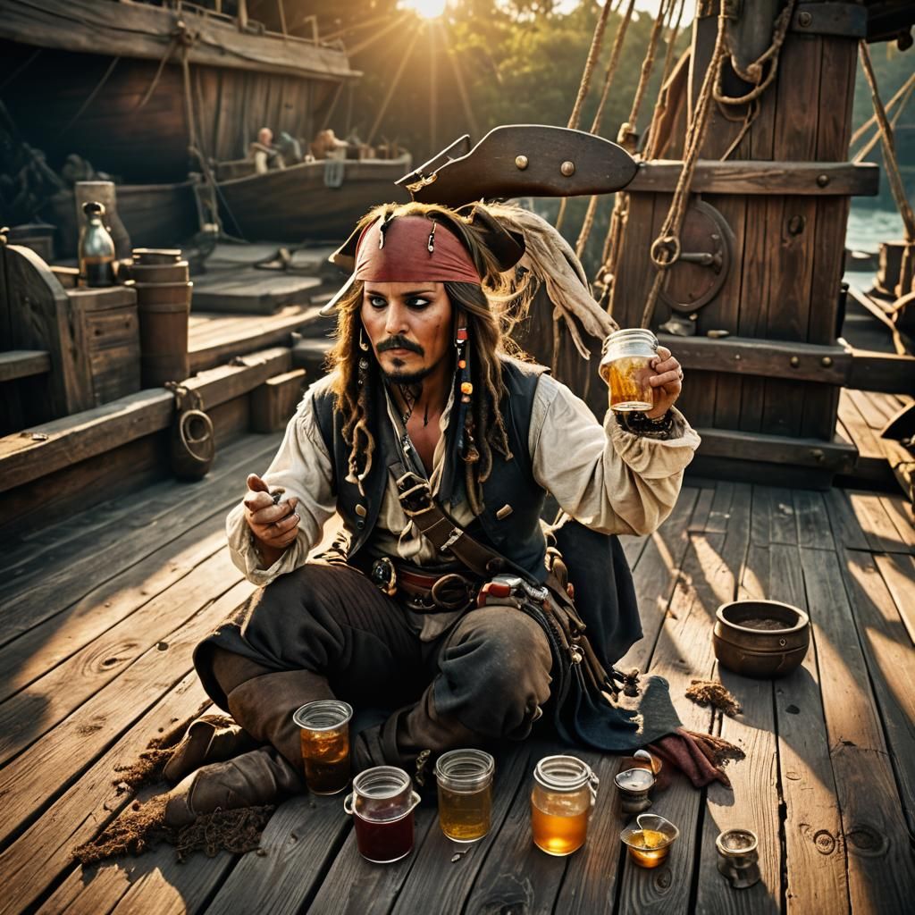 Captain Jack Sparrow: Hyperrealistic Cinematic Portrait