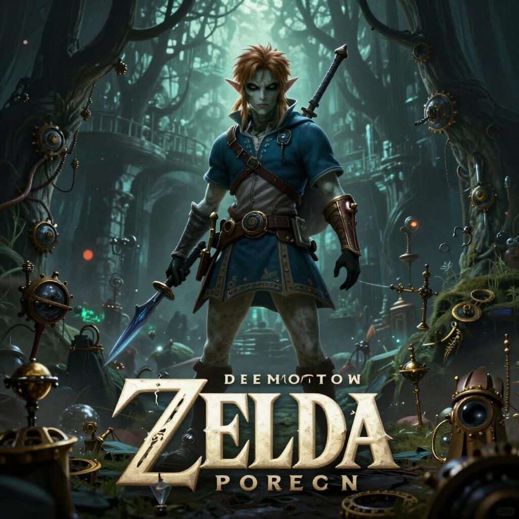 Haunted Steampunk Zelda Art by Greg Rutkowski